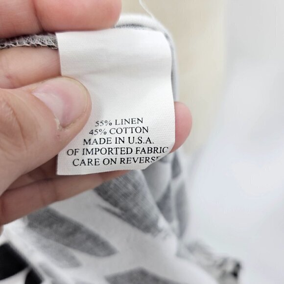 Hot Cotton Linen Cotton Boxy Lagenlook Abstract Tunic Top Women's L Oversized - Picture 9 of 12